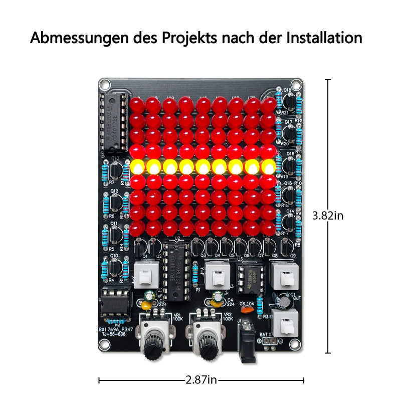 EIELE Multi-directional Adjustable Chasing Light Soldering Kit LED Light Soldering Kit Soldering Learning Electronic Kit for Adults