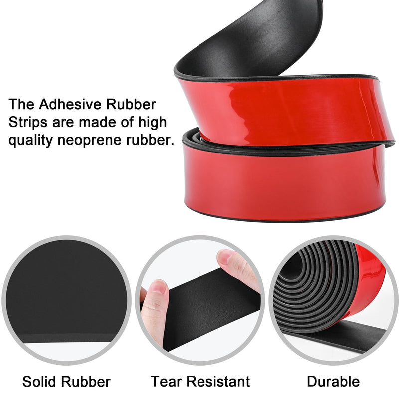 Adhesive Rubber Strips 1" Wide x1/8" Thick x15' Long Neoprene Rubber Sheets, Rolls & Strips with Adhesive Backing Rubber Pads Self Stick Seal Rubber Gasket Adhesive Back for Matting Padding 1" Wide x1/8"Thick x15' Long