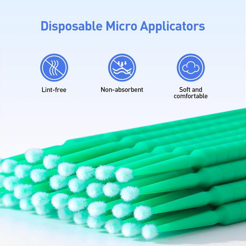 [Australia - AusPower] - JMU 400pcs Dental Micro Applicators Brushes Fine, Disposable Microswabs 2.0mm 400 