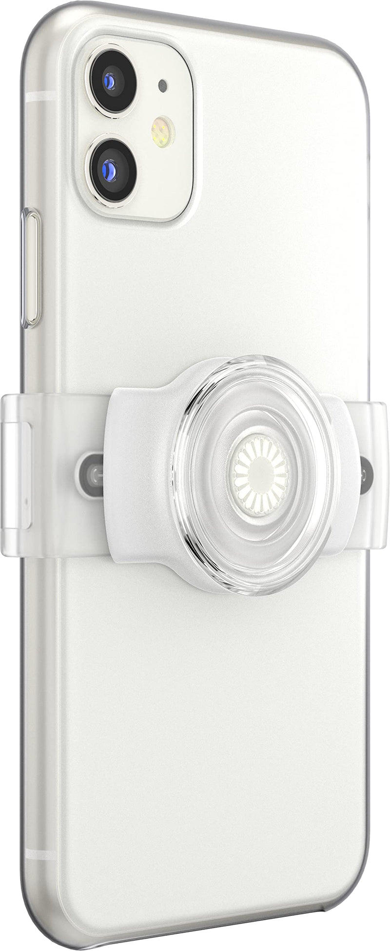 [Australia - AusPower] - PopSockets Phone Grip Slide for Phones and Cases, Sliding Phone Grip with Expanding Kickstand - White and Clear 