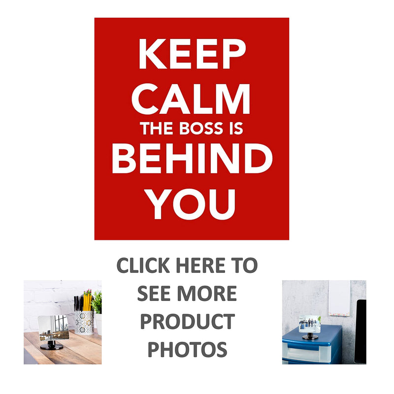[Australia - AusPower] - Desk and Cubicle Mirror to see behind you, CONICAL SHAPED Stand with detachable Wide Angle real glass Mirror, SMALL & DISCRETE, beautiful design, perfect curvature for an exceptionally clear view Conical_Bronze 