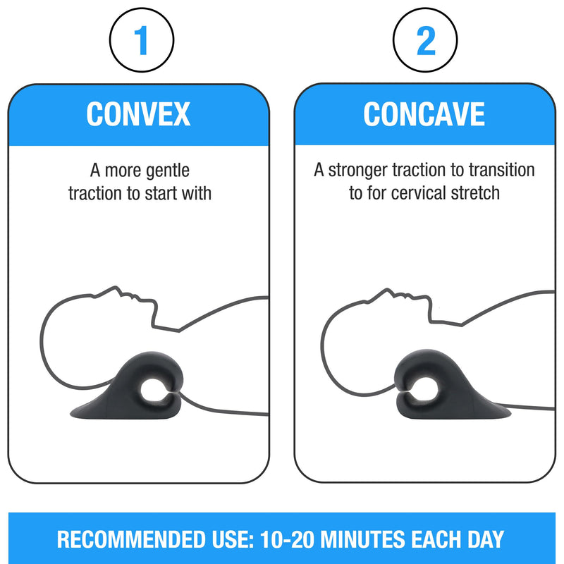 [Australia - AusPower] - HealthSmart Neck & Shoulder Traction Device, Neck & Shoulder Relaxer, Magnetic Therapy, Cervical Spine Alignment and TMJ Relief, Neck Pain Relief, Black One Size 