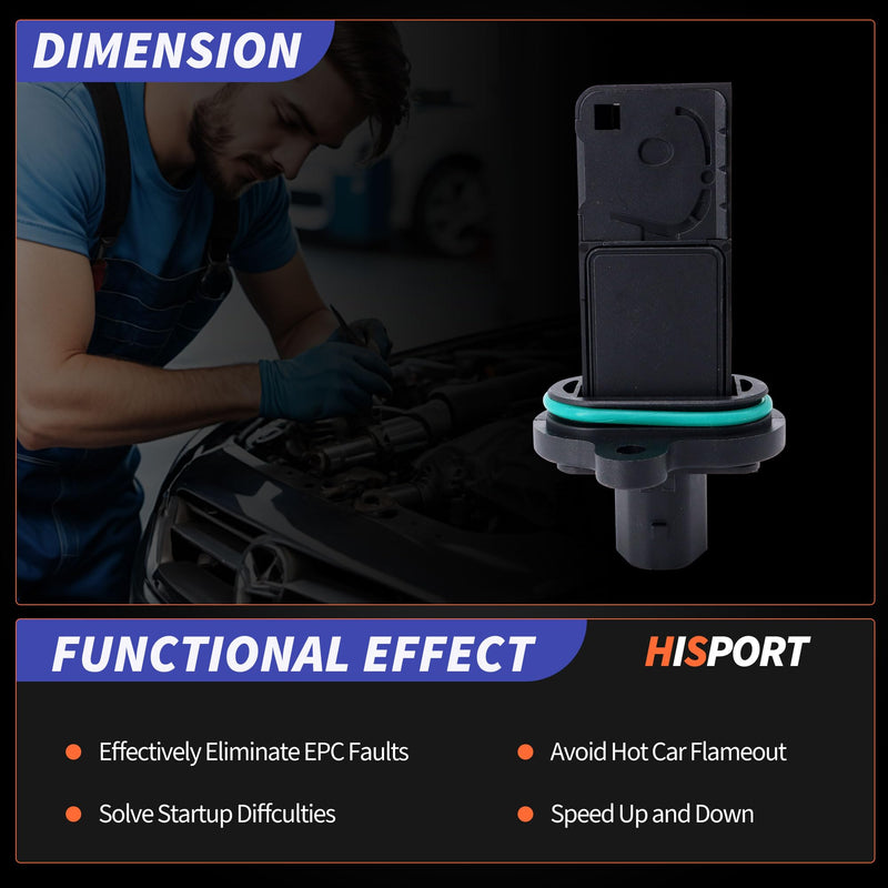 HiSport Mass Air Flow Sensor Compatible with Chevrolet Cadillac ELR Cruze Orlando Sonic Volt 2011-2015 Replaces 0280218254 0280218255 13301682