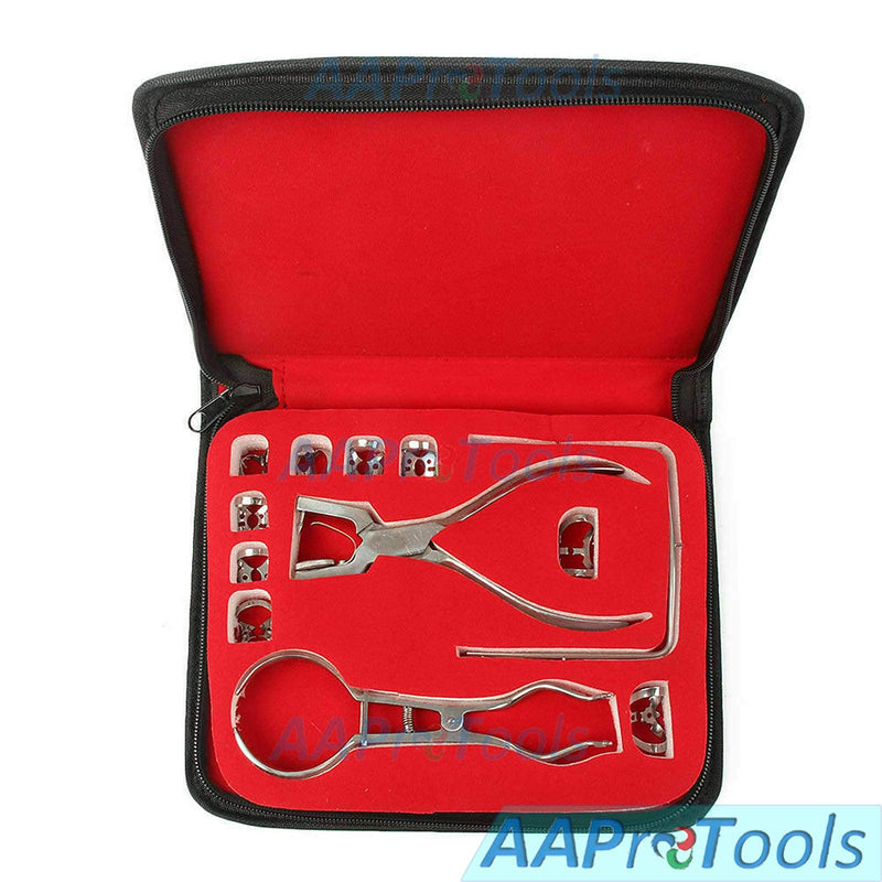 [Australia - AusPower] - 12 Pieces/Set Dental Endodontic Clamp Puncher Clamps Forceps Frame Punch Dental Hole Puncher Dentist Tools DN-2207 