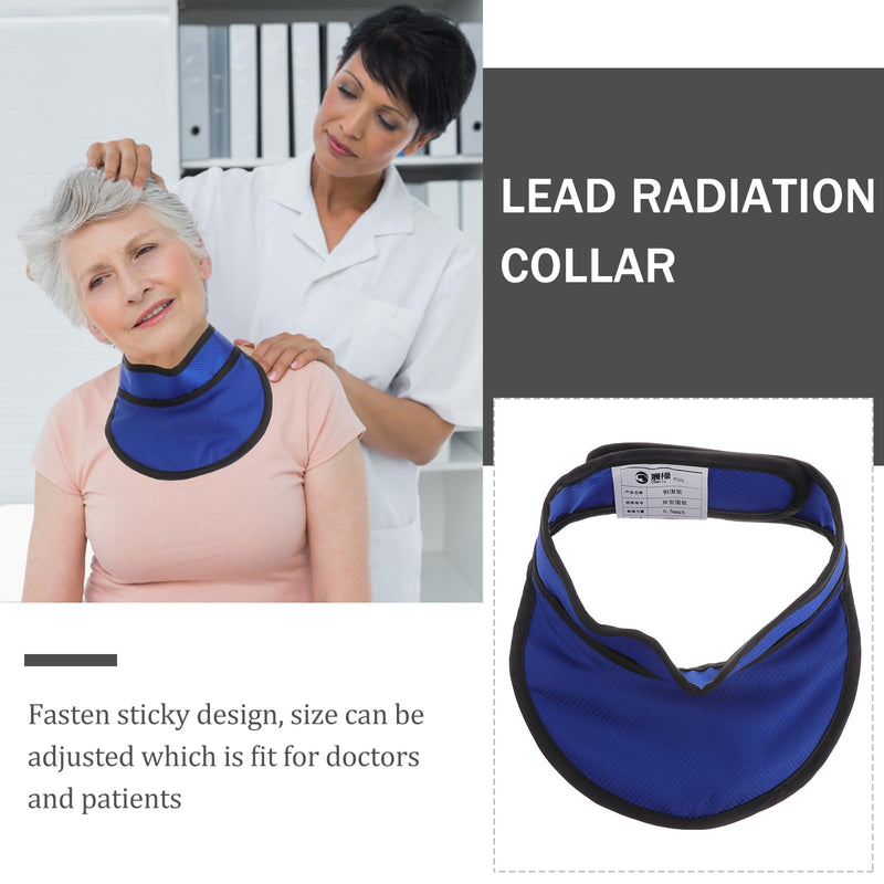 [Australia - AusPower] - VILLCASE Thyroid Shield Collar Cover, X-ray Protective Thyroid Shield Cover Protector Radia-tion Protection Collar Hospital Supplies Rubber Cap, Blue 59X15.5CM 