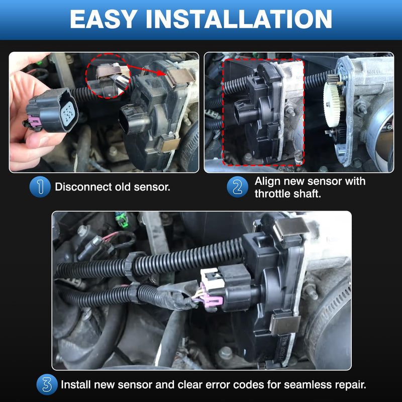 [Australia - AusPower] - TOP-MAX TPS Throttle Position Sensor with Clips Fit for Chevy Avalanche Express Silverado Suburban Tahoe Malibu GMC Canyon Savana Sierra Yukon Cadillac Pontiac Saab Saturn Buick 19259452 TPS4270 TH445 