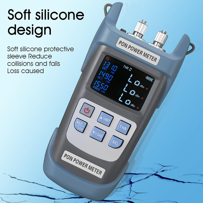 [Australia - AusPower] - Fiber Optic PON Optical Power Meter A-330U SCUPC FCUPC Interface PON Network Tester 1310nm 1490nm 1550nm Fiber Network Tester PON Optical Power Meter Testing Tool 