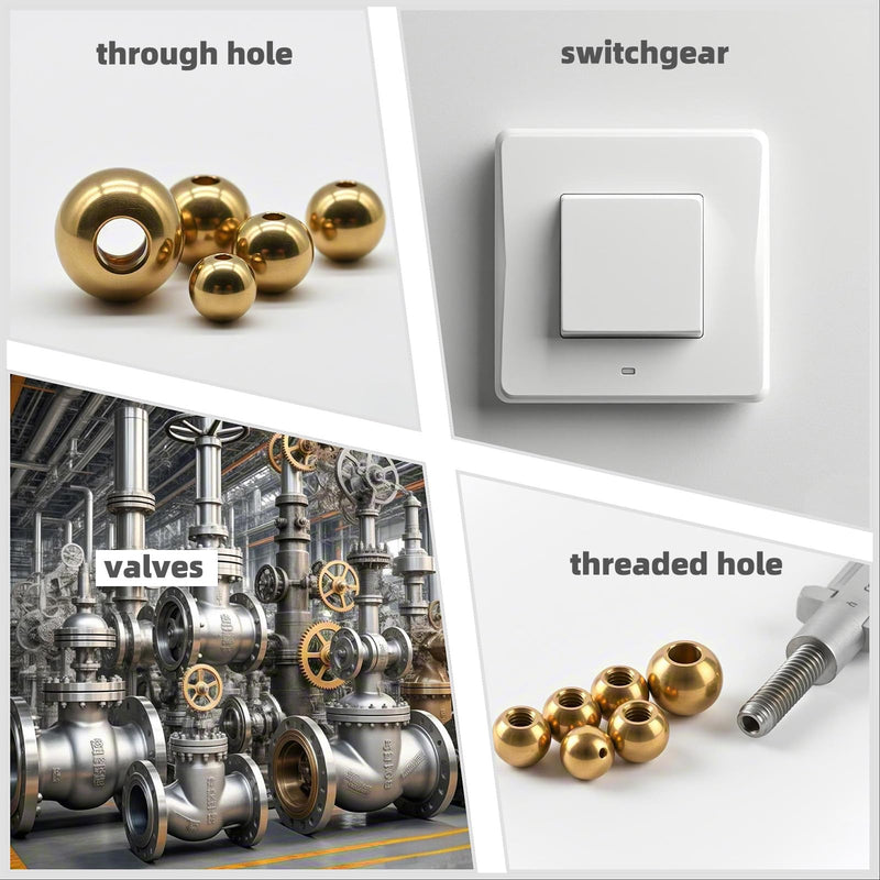 [Australia - AusPower] - 50Pcs H62 Precision Brass Balls Solid Brass Balls Diameter 1/2"(12.7mm) Excellent Conductivity for Industrial Equipment Instruments, Also can be Used as DIY Crafts 1/2inches 50 