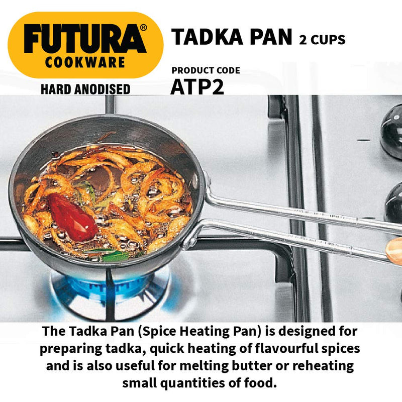 FUTURA Anodised Heating Pan, 4.72 IN, Black 2 CUP