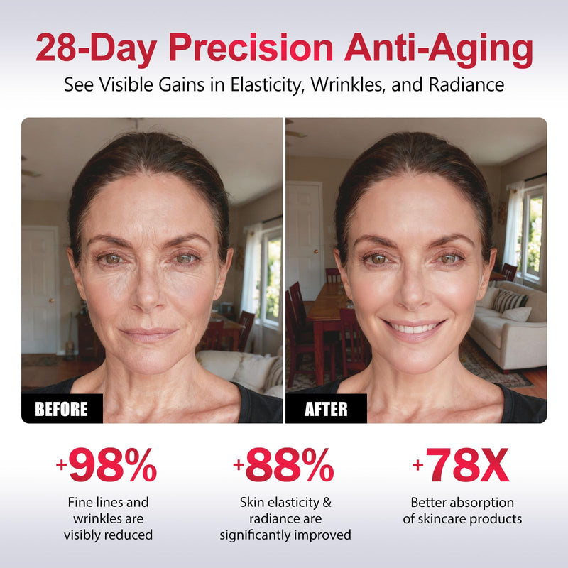 2-in-1 Red Light Microcurrent Facial Device | Enhances Lifting & Firming Capabilities | Reduces Wrinkles and Puffiness | Smart Photon Micro-Current Device, Model:EP-300
