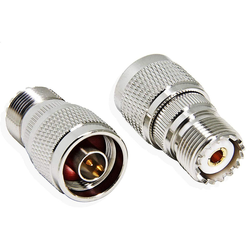 Greluma 3PCS N Male to UHF Female N Male to PL259 Female SO-239 Coaxial Male for RF Radio Antenna 3 UHF N