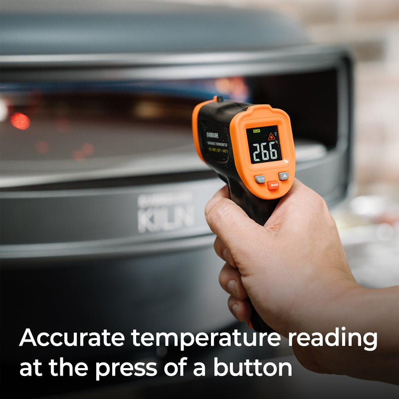 [Australia - AusPower] - Everdure Infrared Temperature Gun for Pizza Ovens - Instant Read IR Digital Laser Thermometer - Celsius and Fahrenheit, Non-Contact, LED, Battery Powered Outdoor Kitchen and Pizza Oven Accessory 