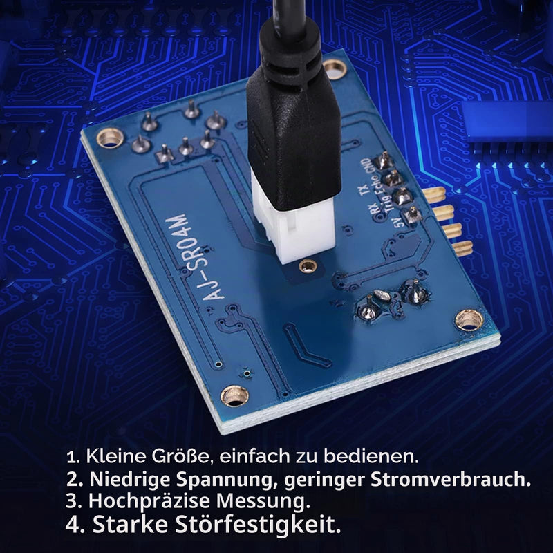 DC 5V Ultrasonic Distance Sensor Module Ultrasonic Sensor Waterproof Integrated Ultrasonic Transducer Probe with 2.5 m Cable for Horizontal Distance Measurement Obstacle Avoidance