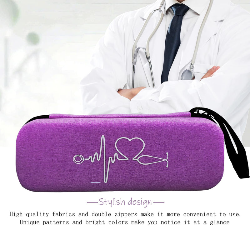 [Australia - AusPower] - Stethoscope Storage Case for 3M Littmann Classic Diagnostic Stethoscope. Compatible with Littmann Cardiology Stethoscopes, The Perfect Accessory for Medical Students and Nurses(Purple) 