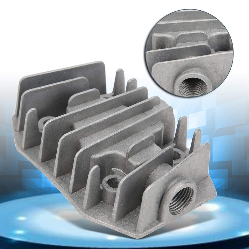 [Australia - AusPower] - WALFRONT 2Pcs Air Compressor Cylinder Head 4/3/5P Cylinder Head 48mm x 72mm Cylinder Head Aluminum Cylinder Head Cylinder Cooling Cover 