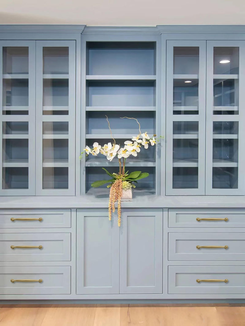 Solid Heavy-Duty 10 Pack 3 Inch Hole Center Brushed Brass Cabinet pulls is Suitable for Kitchens cabinets vanities Bathroom cabinets