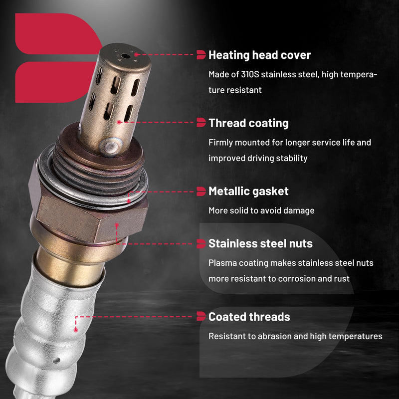 BDFHYK 234-4380 Oxygen Sensor Downstream Left or Right O2 Sensor, Compatible with Altima Sentra Maxima Murano Rogue Quest G37 2Pcs Replacement 2PCS