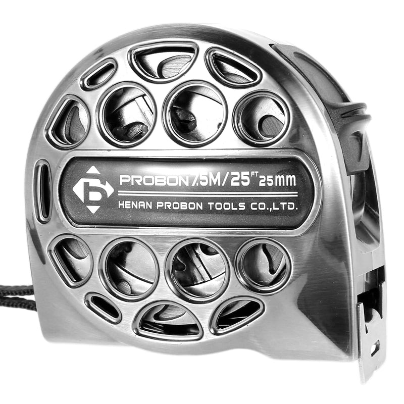 [Australia - AusPower] - Tape Measure 25'FT Foot/7.5M Stainless Steel Retractable Measuring Tape Double Side Scale Handy Measurement Tape for Construction Household Woodworking (1) 1 