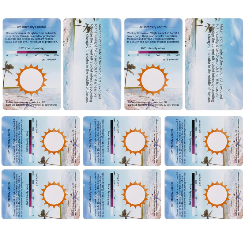 UV Test Card for Reptile Terrariums, Pack of 10, UV Identifiers with Color Changing Protection Tester for Indoor and Outdoor Lighting 3.35 x 2.13 inches