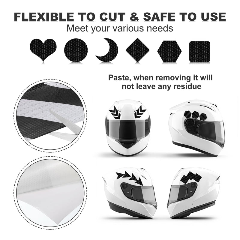 MECCANIXITY Reflective Tape, 2 Inch x 82 ft Warning Safety Sticker Night Reflectors Self-Adhesive Trailer Reflector Twill Tape for Cars Trucks, Black White 2 Inch x 82 Feet