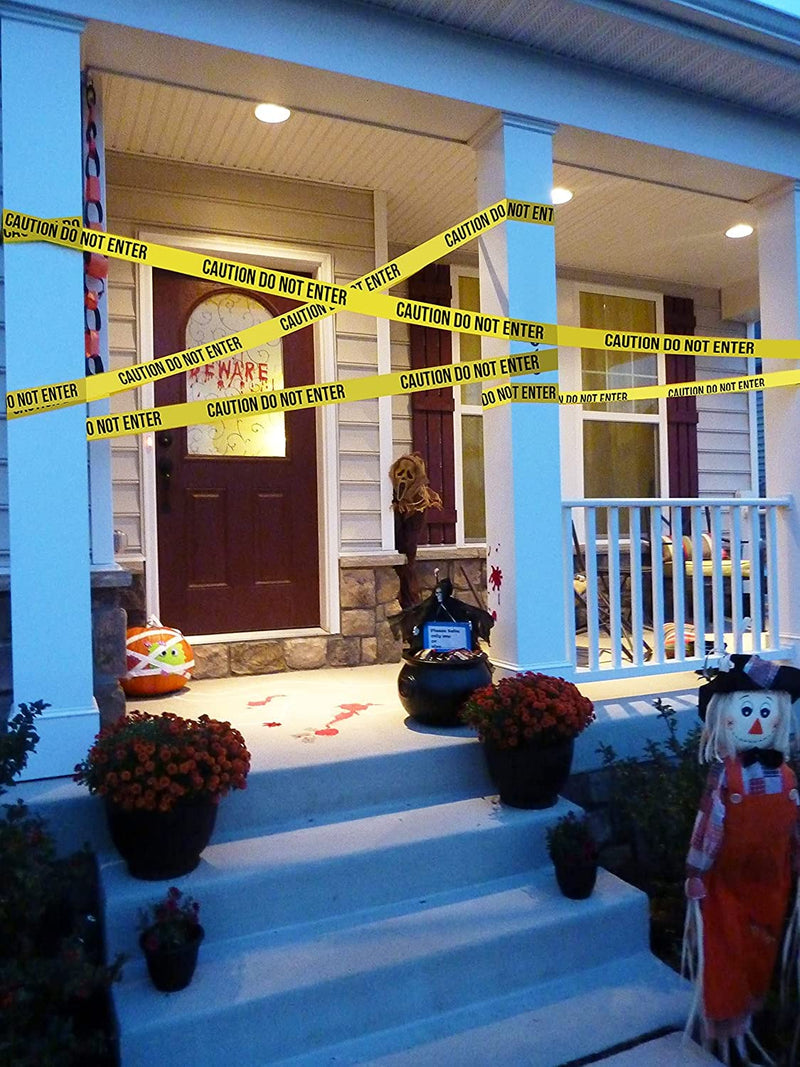 [Australia - AusPower] - Yellow Caution Tape Roll Do Not Enter, Halloween Caution Tape 3” X 330 Feet - Safety Barrier Hazard Warning Barricade Tape for Danger/Hazardous Areas, Tear Resistant Design 1 Pack 