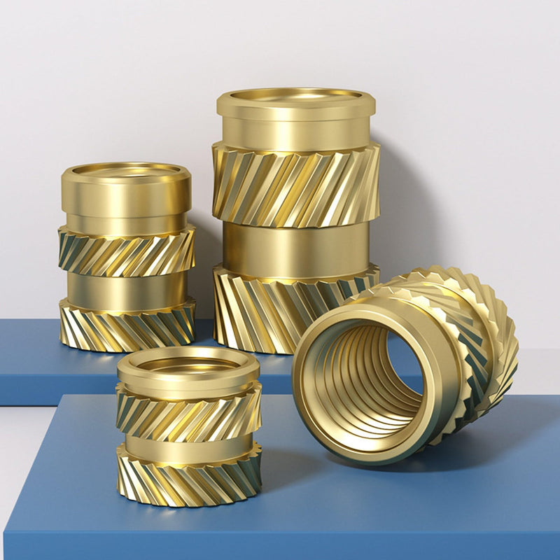 [Australia - AusPower] - 40pcs Threaded Inserts - Knurled Nuts, 1/4"-20x8 Brass Heat Set Insert for 3D Printing Components and Plastic Parts 1/4"-20x8-40pcs 