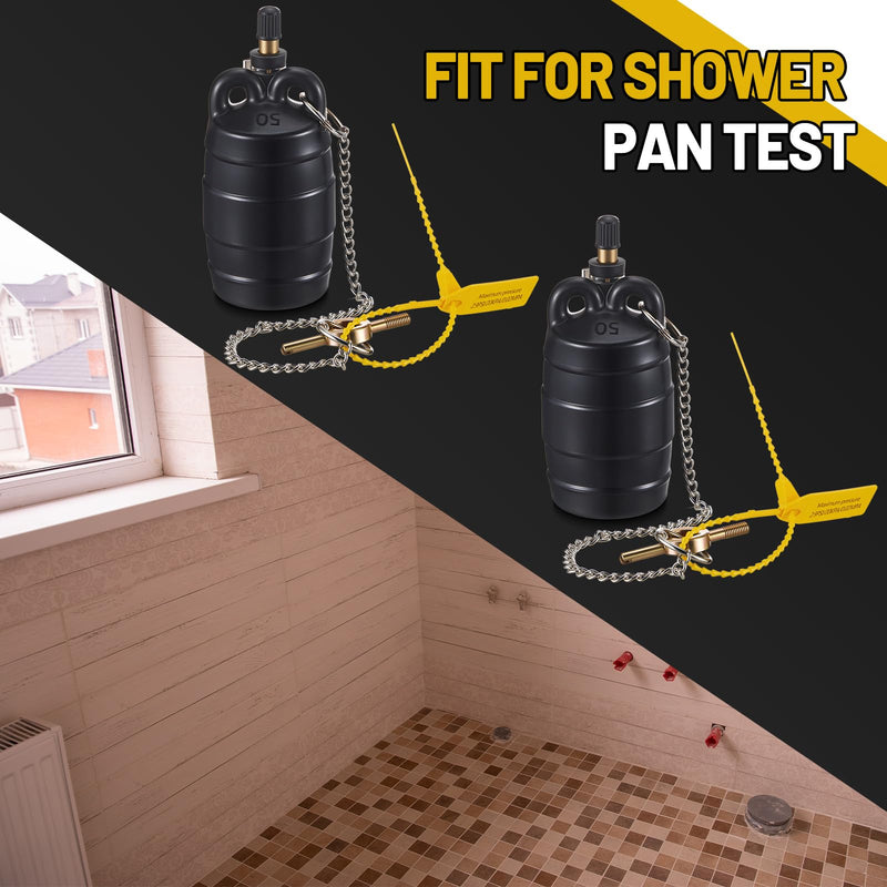 [Australia - AusPower] - Nuanchu 2 Pieces 2 Inch Inflatable Pipe Ball Plug Pressure Test Rubber Black Plumbing Toilet Drain Test Plug 