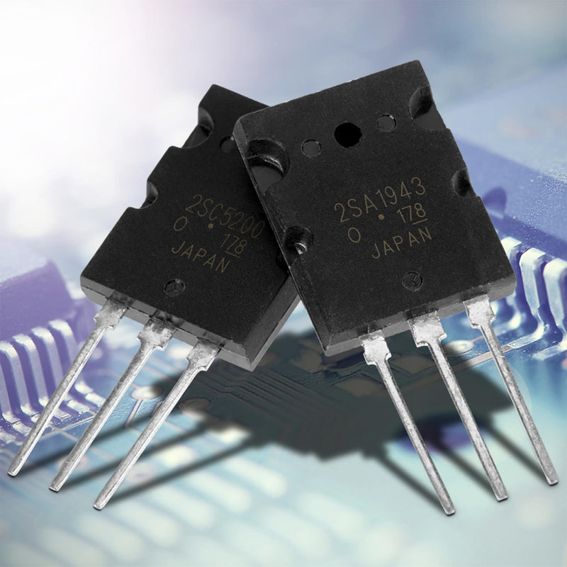 [Australia - AusPower] - Eujgoov Pack of 10 Black High Power Matched, 2SC5200 Transistor 1943 Audio Transistor Power Amplifier Transistor 2SA1943+2SC5200 