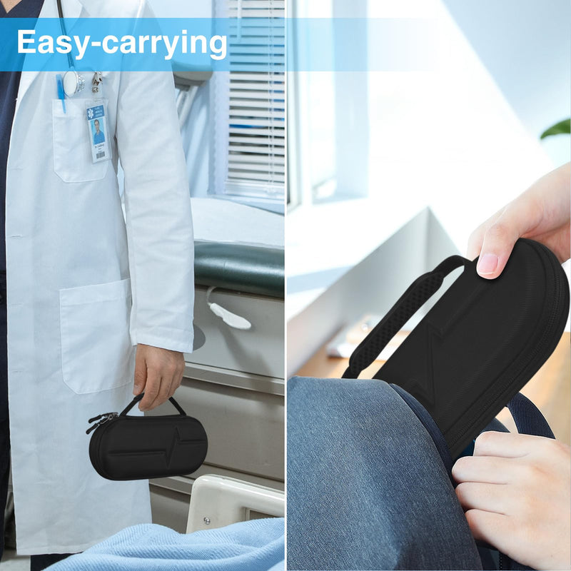 [Australia - AusPower] - Stethoscope Hard Case, Shockproof Slim Travel Storage Bag for 3M Littmann Classic III, 3M Littmann Cardiology IV, Lightweight II S.E, Omron, ADC, MDF Acoustica Stethoscope (Black) Black 