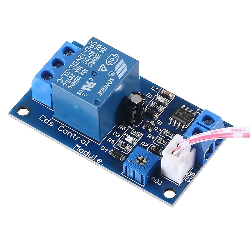 [Australia - AusPower] - 6pcs XH-M131 DC 12V 10A Photoresistor Relay Module, Light Control Switch Photoresistor Relay Module Detection Sensor Automatic Light Control Switch with Cable 