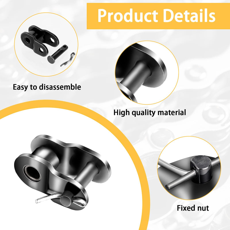 [Australia - AusPower] - 8 Pcs 420 Chain Roller Chain Offset Link 420 Chain Master Link, Half Link, Crank Link 