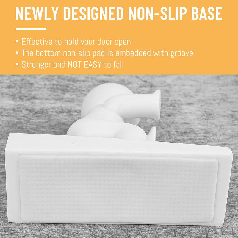 [Australia - AusPower] - Cute Door Stopper, Decorative Door Stop, Protects Your Floors, White 1 Pack (Patented) 