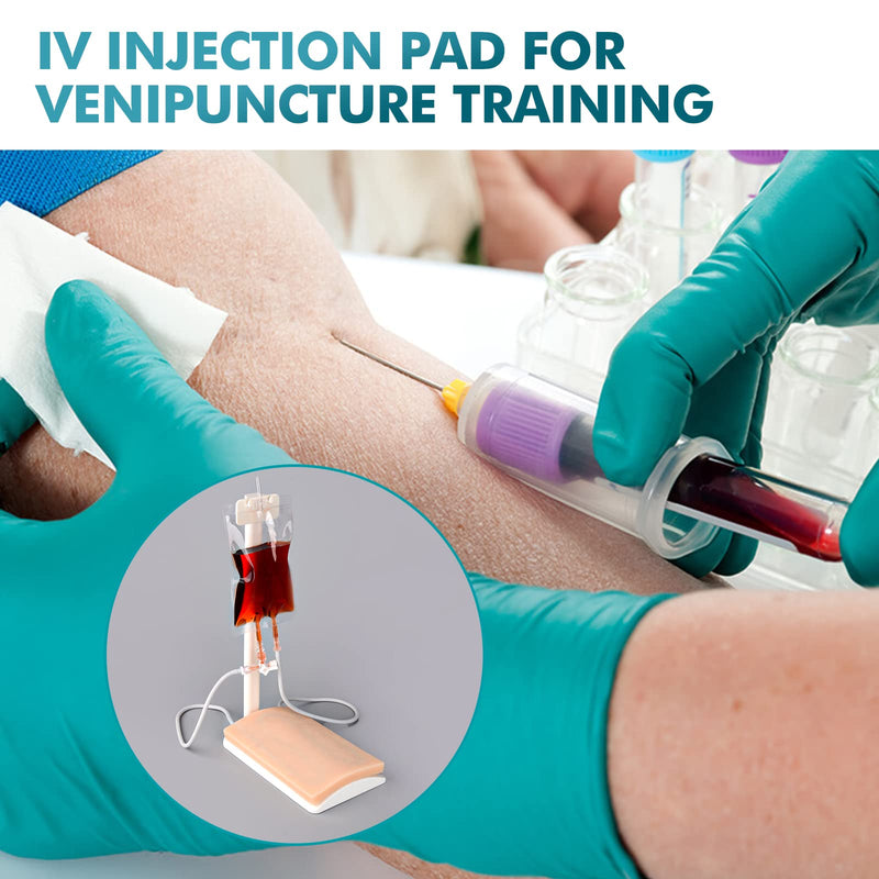 [Australia - AusPower] - Medarchitect IV Practice Kit, IV Injection Pad for Venipuncture Training, IV Start Kit for Medical Education, Nursing School Essentials 