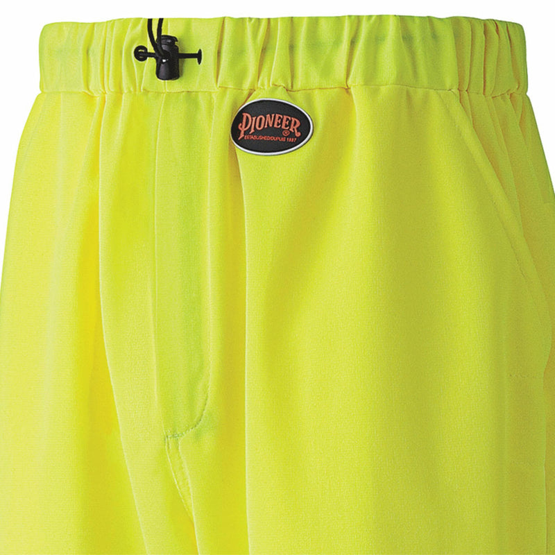 Pioneer Hi Vis Lightweight Traffic Safety Work Pants for Men & Women - Reflective Tape - Leg Zippers - Yellow/Green 3X-Large