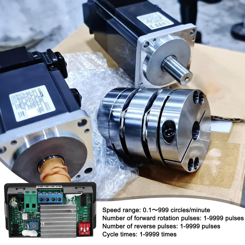 [Australia - AusPower] - Nizirioo Stepper Motor Driver: Forward/Reverse Driver Control, Pulse Speed Angle Control Module for NEMA 17 23 Motor, Stepper Motor Control, Integrated Board, Adjustable with HD Display 