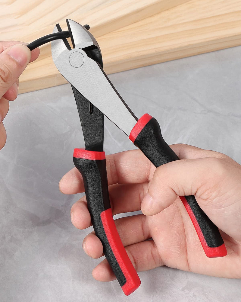 [Australia - AusPower] - IGAN 7-inch Wire Cutters, Spring-loaded Side Cutters Dikes, Ultra Tough and Durable Diagonal Cutting Pliers in CRV Steel, Heavy Duty Cutting Pliers for Electrical, Artificial Flowers and Homes 7''x1 