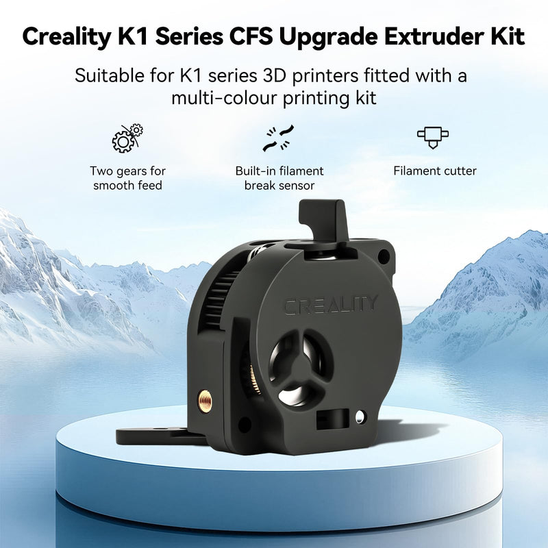 Creality Official K1/K1C/K1 SE/K1 Max Multicolour CFS Upgrade Extruder Kit, Built-in Filament Break Sensor and Cutter, Dual Gears for Smooth Feeding, 3D Printer Accessory Replace Set