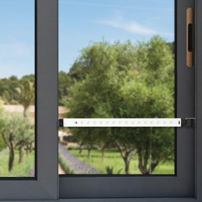 2-Section Upgrade Window Security Bar with Child-Proof Anti-Lift Lock, Easy Install for Single Hung Windows or Narrow Patio Doors, Extendable (16-7/8" to 29-7/8"), White 16-7/8" to 29-7/8" 1 Pack
