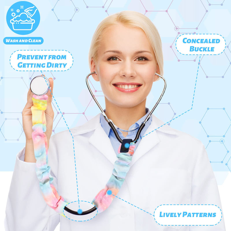 [Australia - AusPower] - 4 Pieces Stethoscope Covers with Removable Tube Handmade Stethoscope Accessories for Nurses Doctors (Starry Sky) Starry Sky 