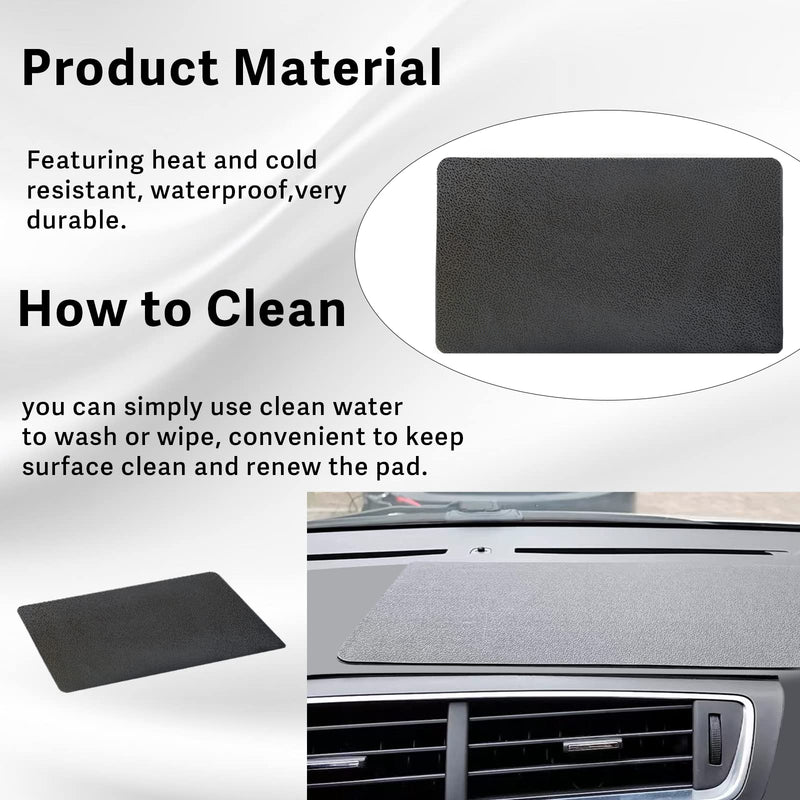 [Australia - AusPower] - Car Dashboard Anti-Slip Rubber Pad, Multifunctional 10.6 x 5.9 Universal Non-Slip Car Magic Dashboard Gel Latex Pad for Cell Phones, Sunglasses, Keys, Coins and More Use (Black/Car Texture) wenlu 