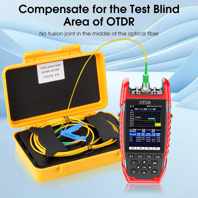 [Australia - AusPower] - OTDR Launch Cable Box Single Mode SM 9/125 Fiber Optic OTDR Launch Cord Dead Zone Eliminator Extension Cord Fiber Optic Optical Cable Tester Tool (SCAPC-SCAPC, 1000 Meter) SCAPC-SCAPC 