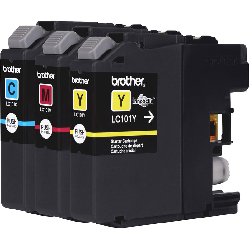 [Australia - AusPower] - Brother Genuine Standard Yield Color Ink Cartridges, LC1013PKS, Replacement Color Ink Three Pack, Includes 1 Cartridge Each of Cyan, Magenta & Yellow, Page Yield Upto 300 Pages/Cartridge, LC101 