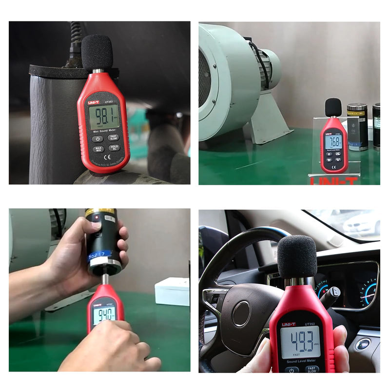 [Australia - AusPower] - UT353 Mini Sound Level Meters, Digital Decibel Meter 30-130dB Audio Noise Volume Measure Device with Backlight LCD Display 
