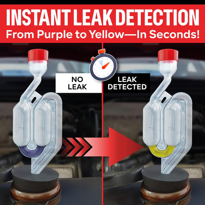 [Australia - AusPower] - Combustion Leak + Head Gasket Test Kit - Over 100 Tests - Includes 8oz Leak-Detection Fluid, Tester + Nozzle - Made in USA - Detect Leaks Quickly For Most Engine Systems - Fuel, Boost, Coolant & More 