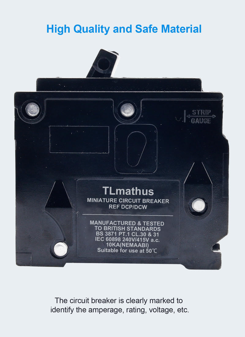 [Australia - AusPower] - ?????? ?????????????? 50 Amp 2 Pole Type QP Circuit Breaker Plug-in Mount Standard MCB Thermal Magnetic Protection, 10KA 120/240V, Compatible with Siemens PL and ES series load centers(2P 50A) 2P 50A 