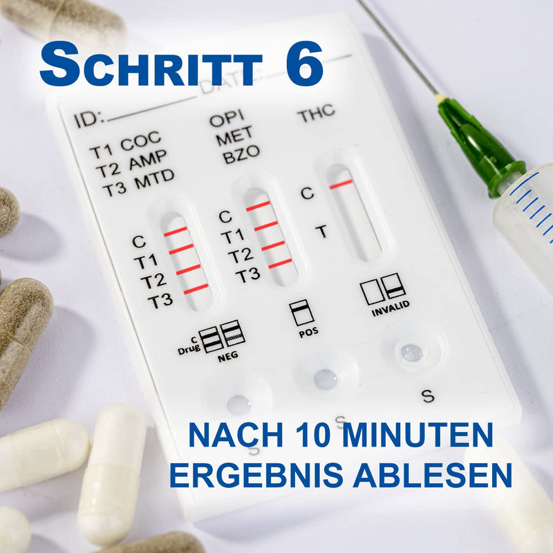 [Australia - AusPower] - One+Step Multi Drug Test Saliva for 7 Drug Types: THC - Amphetamine - Cocaine - Methamphetamine - Methadone - Opiates - Benzodiazepine - Drug Quick Test Saliva Test - Pack of 2 