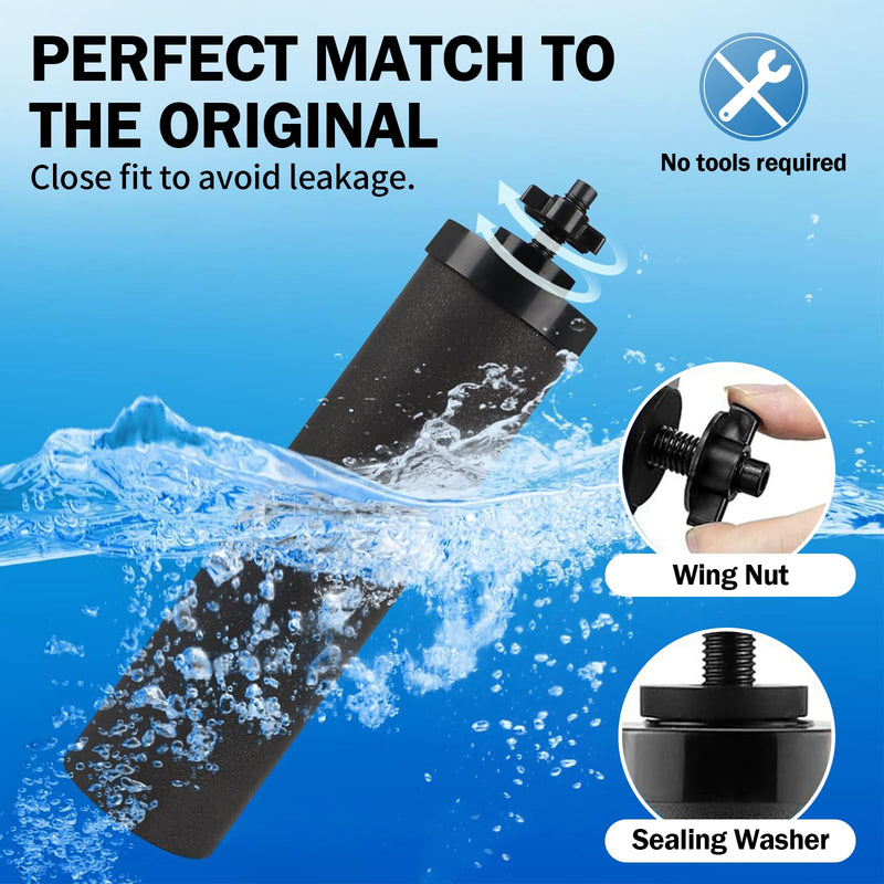 [Australia - AusPower] - Replacement Kit for Berkey® Water Filter System Elements - 4 wing nut, 4 Washers & 4 water filter hole plugs Compatible with Berkey® Gravity Water Filter System and Black Activated Carbon Filters 