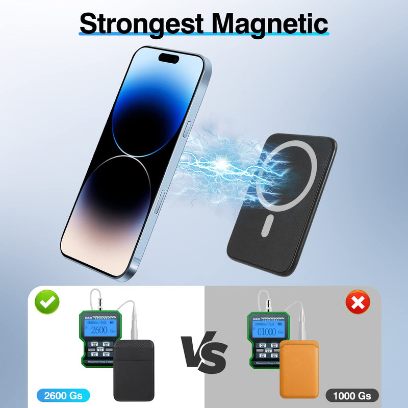[Australia - AusPower] - SHANSHUI Wallet Compatible for Magsafe, Magnetic Phone Wallet Card Holder for Back of Phone Compatible for iPhone 15/14/13/12 Mini/Plus/Pro/Pro Max & Magsafe case -Black Black 