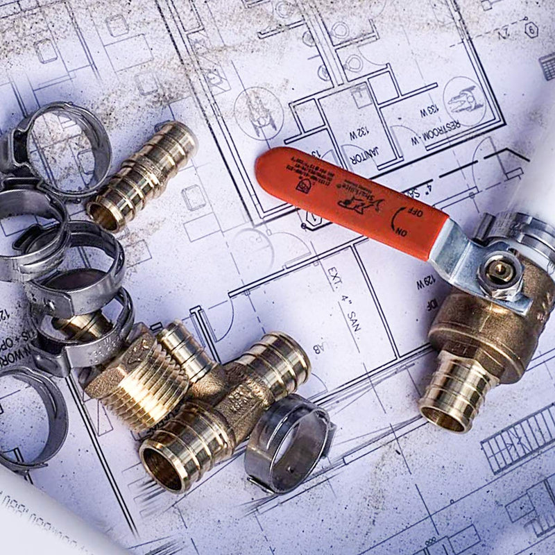 [Australia - AusPower] - 50 PCS 1/2 Inch PEX Cinch Clamp Rings, Stainless Steel PEX Fittings Crimp Rings Pinch Clamps for PEX Tubing Pipe Fitting Connections (1/2 Inch) 