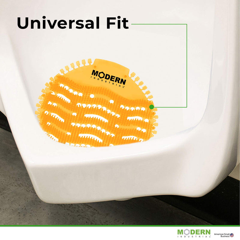 Modern Industrial Urinal Screen Deodorizer 10-Pack - Urinal Freshener and Urine Odor Eliminator - Fits Most Urinals in Schools, Restaurants, Offices, Long-Lasting Orange Citrus Scent - Orange